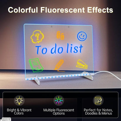 Erasable LED Drawing Fluorescent Screen